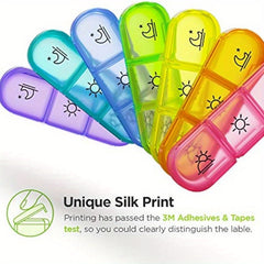 Large 3 Times a Day Weekly Pill Organizer, 7 Grid Portable Pill Case