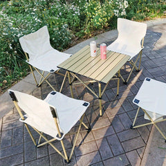 Metal Portable Folding Chair Outdoor Camping Moon Chair