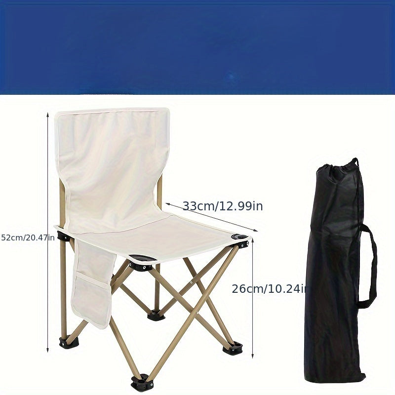 Metal Portable Folding Chair Outdoor Camping Moon Chair
