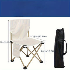 Metal Portable Folding Chair Outdoor Camping Moon Chair