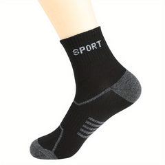 5 Pairs Men's Deodorant Ankle Socks for Outdoor Sports