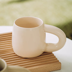 500ML Ceramic Cup with Large Handle and Lid