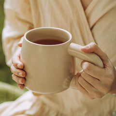 500ML Ceramic Cup with Large Handle and Lid