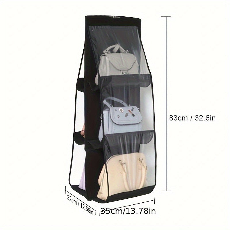 Double-Side Hanging Bag with Grids for Storage Organization