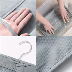 Double-Side Hanging Bag with Grids for Storage Organization