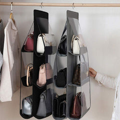 Double-Side Hanging Bag with Grids for Storage Organization
