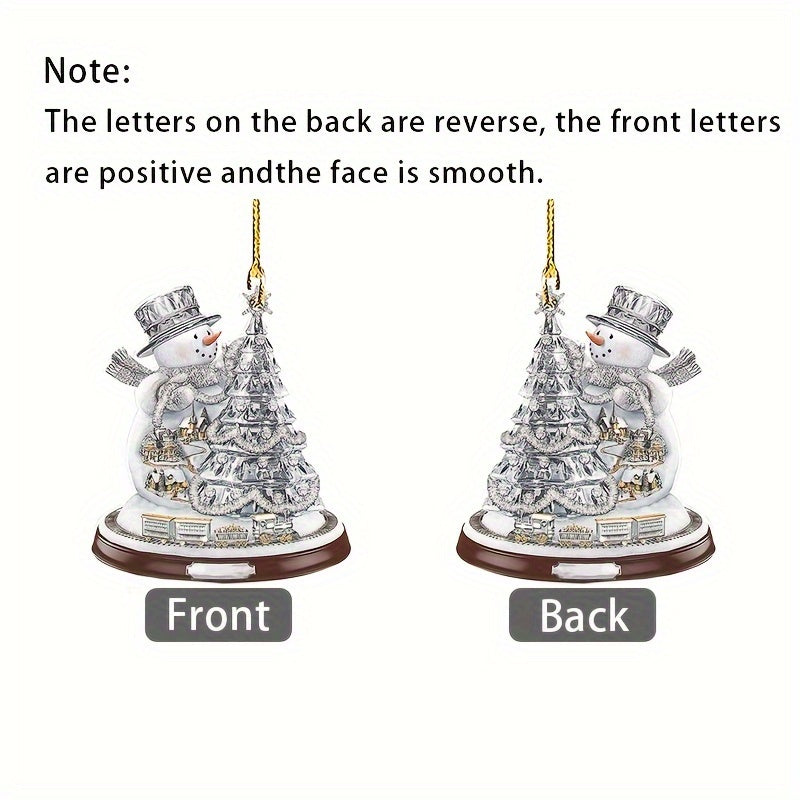 Bling Christmas Tree Pendant Acrylic Decorative Charm Car Bag Keychain
