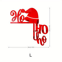 Christmas Hat Acrylic Mirror Sticker Home Decor