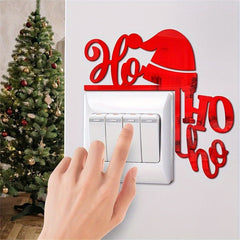 Christmas Hat Acrylic Mirror Sticker Home Decor