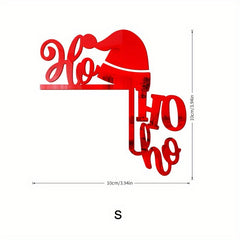 Christmas Hat Acrylic Mirror Sticker Home Decor