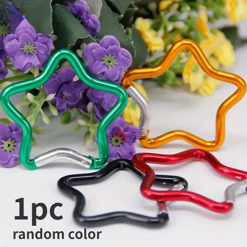 Star Shaped Aluminum Carabiner Key Chain for Outdoor Camping