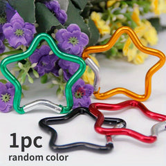 Star Shaped Aluminum Carabiner Key Chain for Outdoor Camping