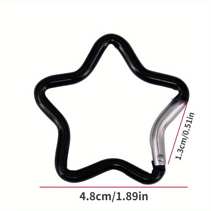 Star Shaped Aluminum Carabiner Key Chain for Outdoor Camping