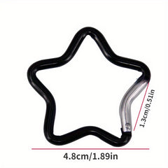 Star Shaped Aluminum Carabiner Key Chain for Outdoor Camping