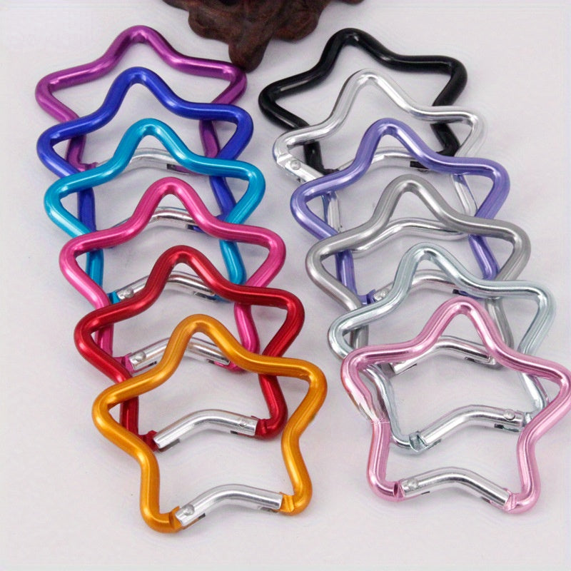 Star Shaped Aluminum Carabiner Key Chain for Outdoor Camping