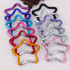 Star Shaped Aluminum Carabiner Key Chain for Outdoor Camping
