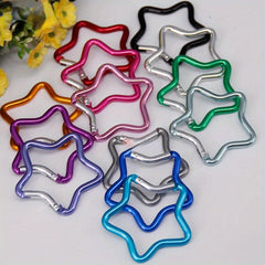 Star Shaped Aluminum Carabiner Key Chain for Outdoor Camping