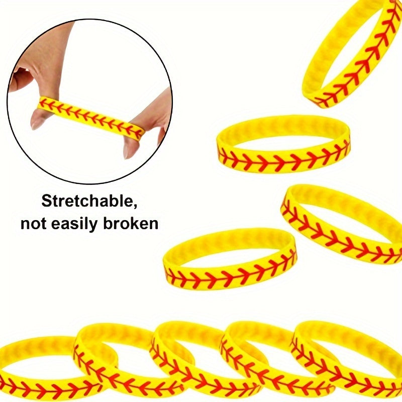 Softball Fans Silicone Bracelet