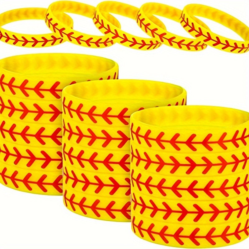 Softball Fans Silicone Bracelet
