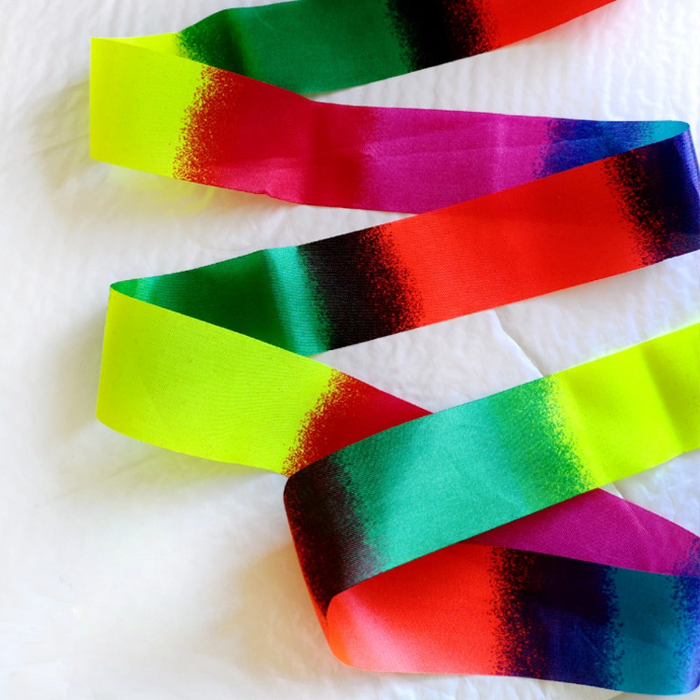 Rainbow Streamer Rhythmic Gymnastics Ribbon Dance Wands On Sticks