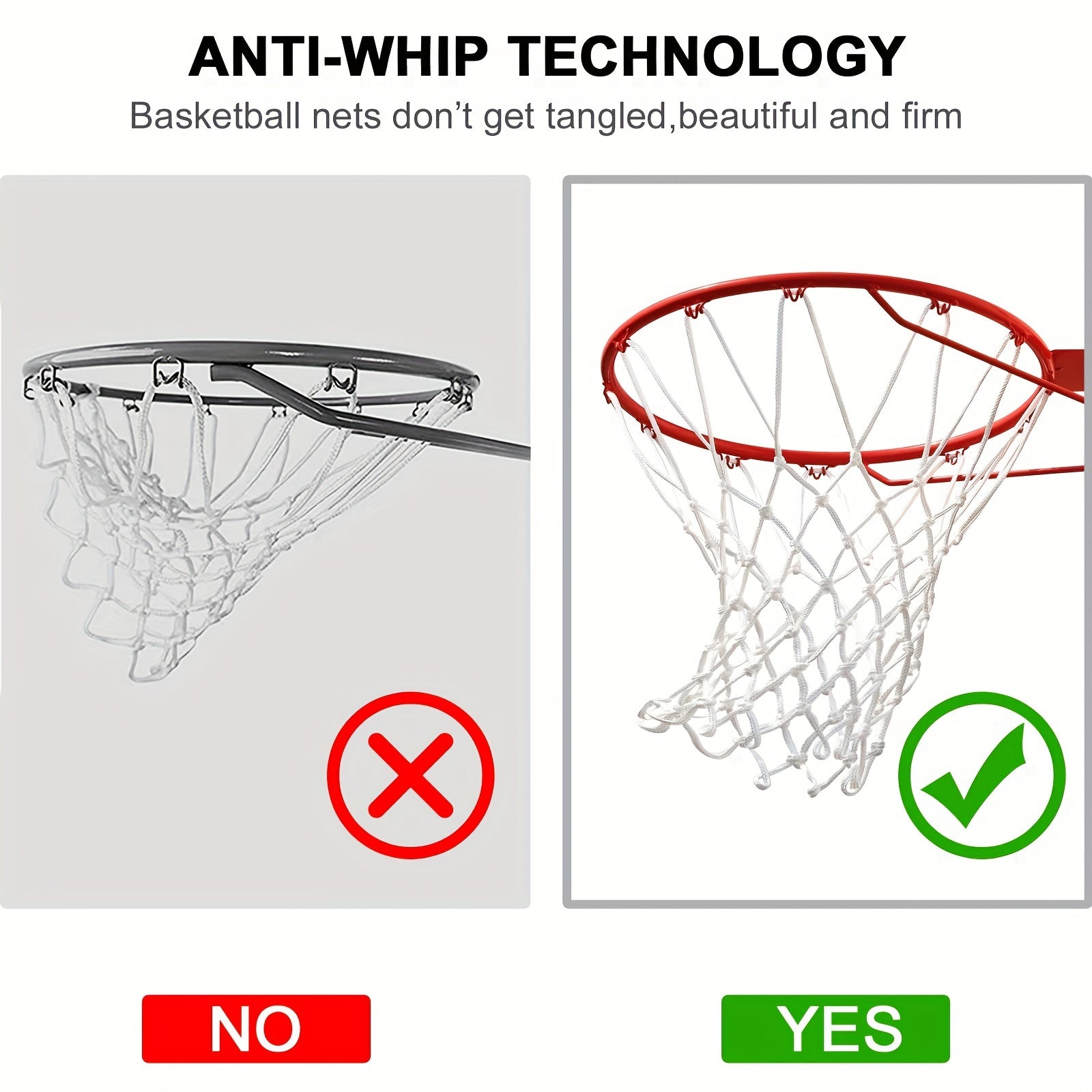 Heavy Duty Basketball Net with 12 Loops - Indoor & Outdoor Use
