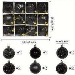 12pcs Christmas Decoration Ball Holiday Wedding Christmas Hanging Ball