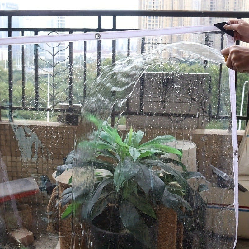 Transparent Thickened Edge Wrapped Rainproof Plastic Film for Tent