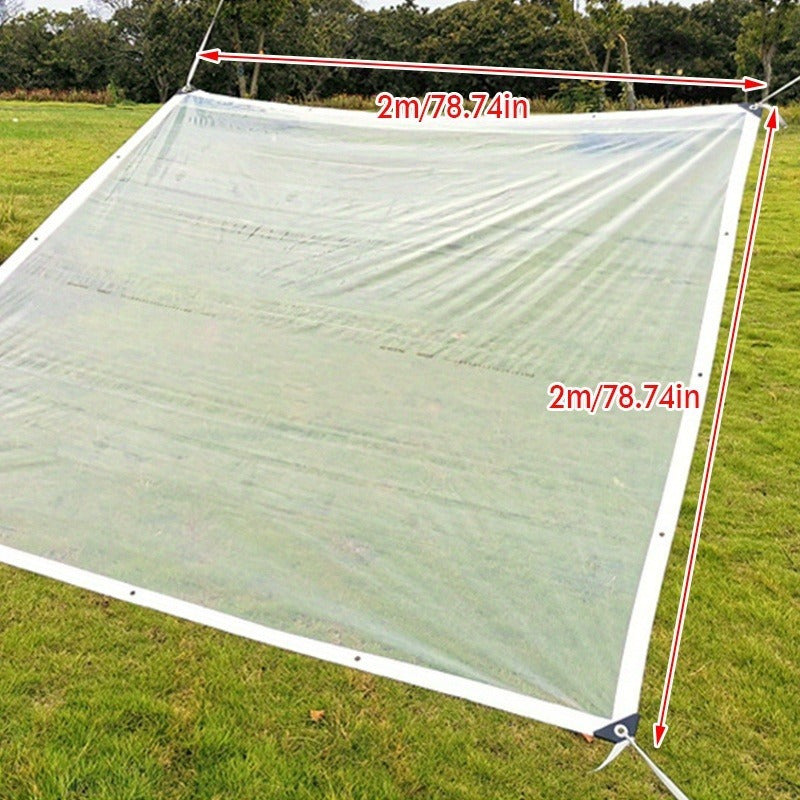 Transparent Thickened Edge Wrapped Rainproof Plastic Film for Tent