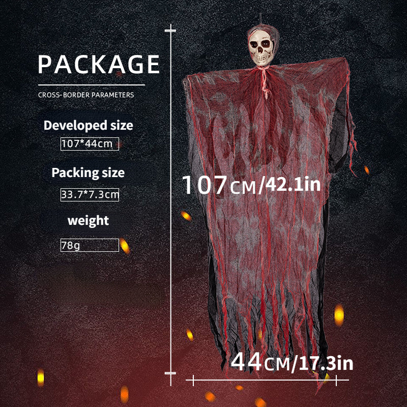 Halloween Hanging Ghost Decoration Horror Skull Head Veil Cloth