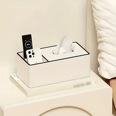 1pc Leather Draw Paper Box Storage Room Decor Kitchen Bathroom Bedroom Decor