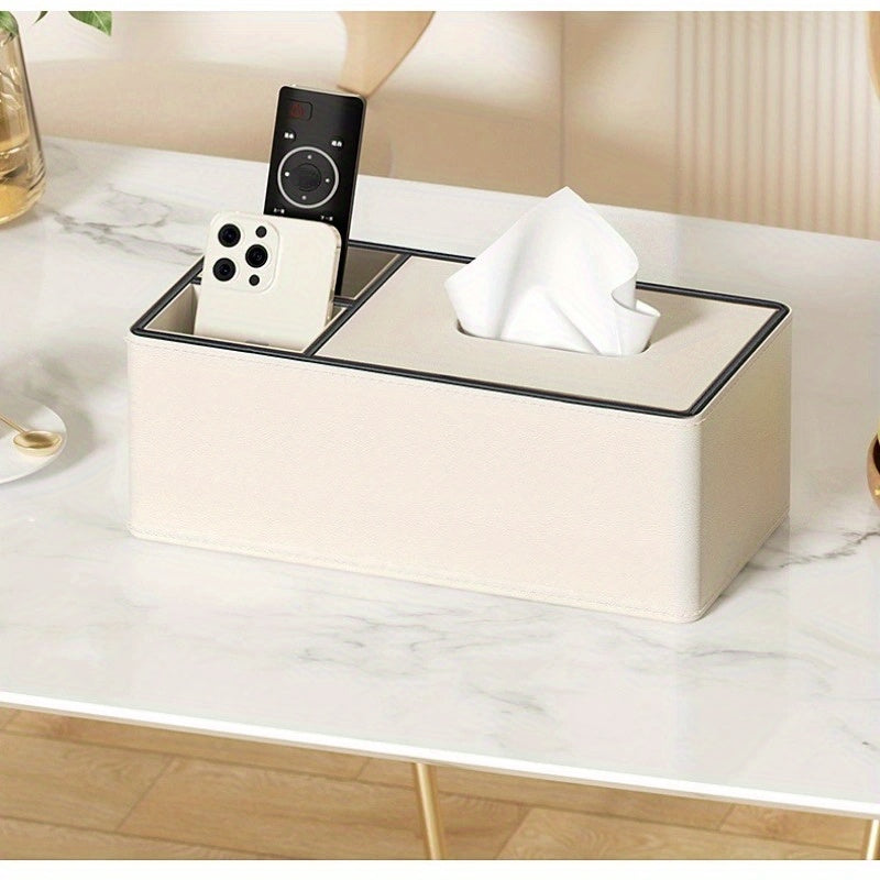 1pc Leather Draw Paper Box Storage Room Decor Kitchen Bathroom Bedroom Decor