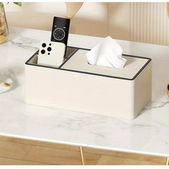 1pc Leather Draw Paper Box Storage Room Decor Kitchen Bathroom Bedroom Decor
