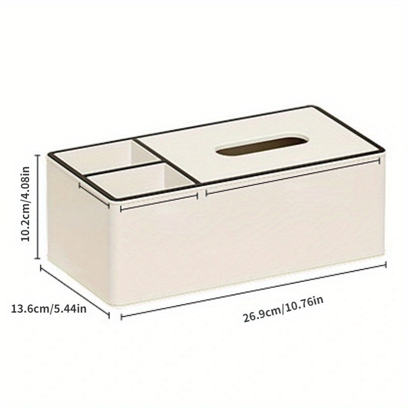 1pc Leather Draw Paper Box Storage Room Decor Kitchen Bathroom Bedroom Decor