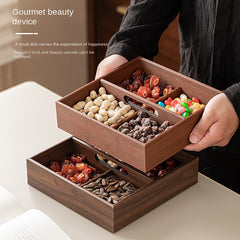 Wooden Storage Tray Dried Fruit Box Desktop Candy Box