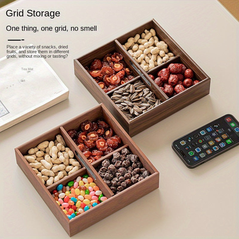 Wooden Storage Tray Dried Fruit Box Desktop Candy Box