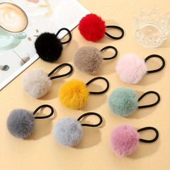 Plush Headwear Hair Ring Set