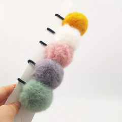 Plush Headwear Hair Ring Set