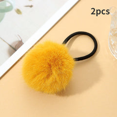 Plush Headwear Hair Ring Set