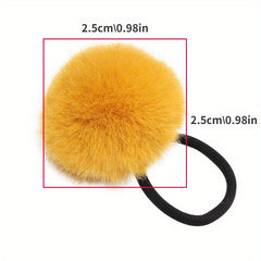 Plush Headwear Hair Ring Set