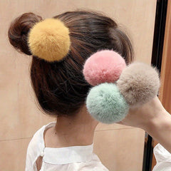 Plush Headwear Hair Ring Set