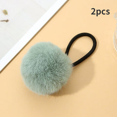Plush Headwear Hair Ring Set