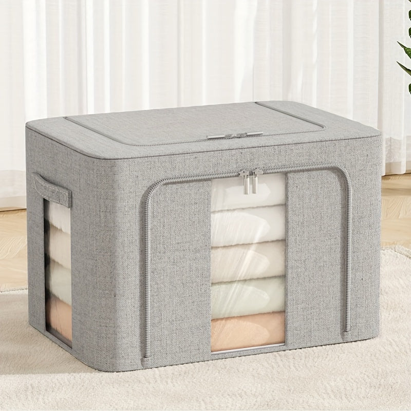 Large Capacity Clothes Storage Box With Handles & Frame