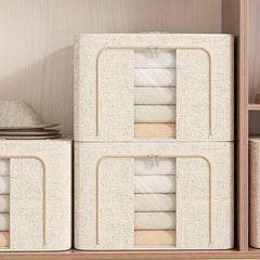 Large Capacity Clothes Storage Box With Handles & Frame