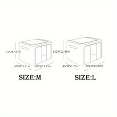 Large Capacity Clothes Storage Box With Handles & Frame