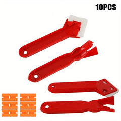 10pcs Red Scraper Shovel Blade Combination Sealant Finishing Tool