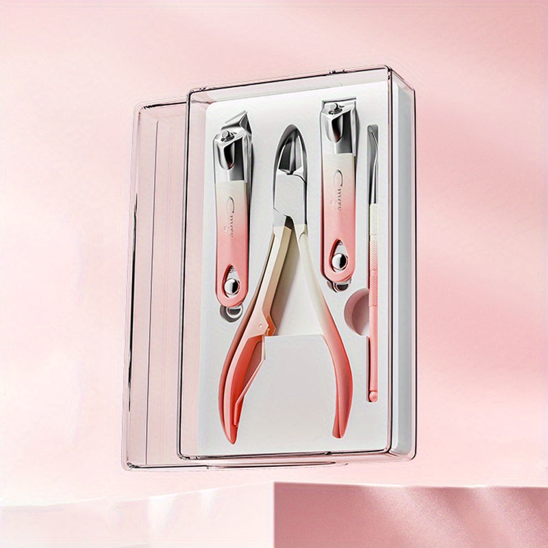 4pcs Nail Clippers Fingernail & Toenail Cutter Set Eagle Mouth Nail Clipper Nose