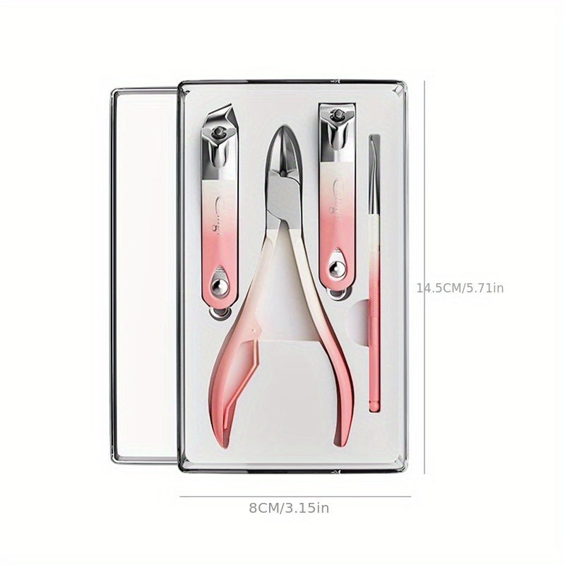 4pcs Nail Clippers Fingernail & Toenail Cutter Set Eagle Mouth Nail Clipper Nose