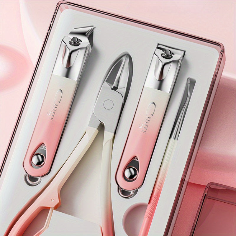 4pcs Nail Clippers Fingernail & Toenail Cutter Set Eagle Mouth Nail Clipper Nose