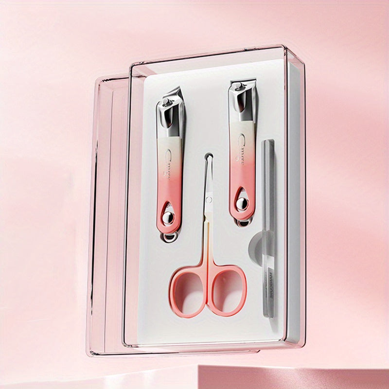 4pcs Nail Clippers Fingernail & Toenail Cutter Set Eagle Mouth Nail Clipper Nose