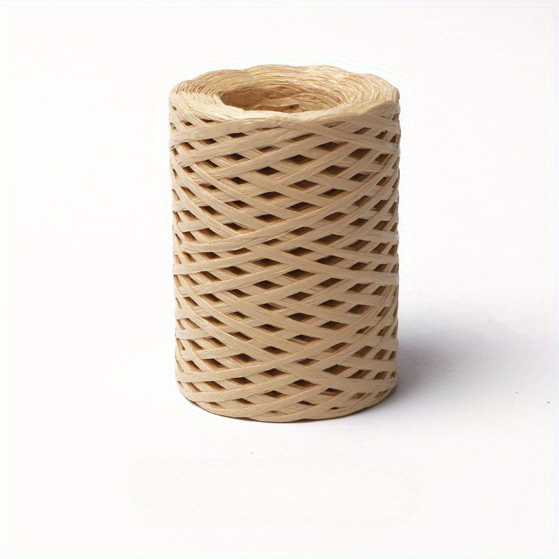 Raffia Braided Thread Cotton Grass Thread 150m Thick Fiber for Raffia Hook Hat